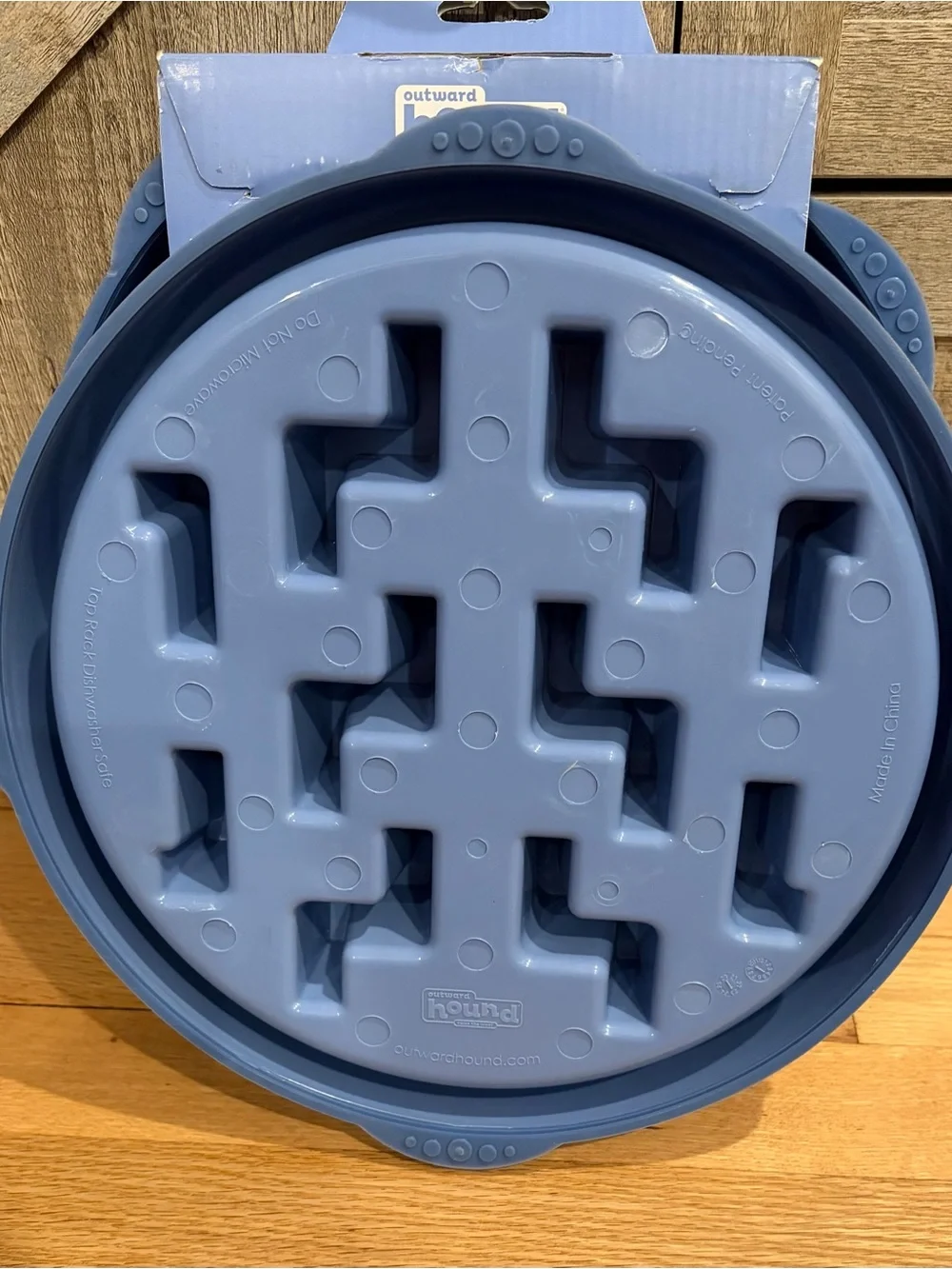 TWO Outward Hound Fun Feeder Slo Bowl - Blue